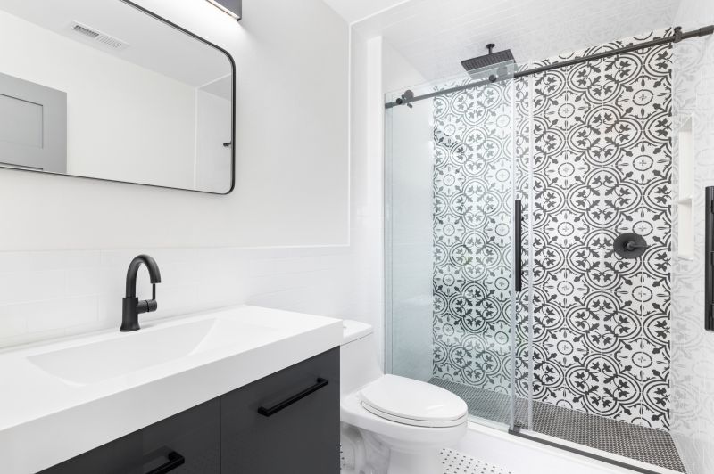 Shower with Vertical Tile Patterns